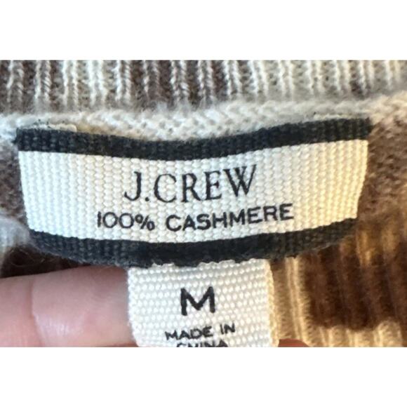 J. Crew 100% Cashmere Leopard Print Crewneck Pullover Sweater Size Medium Glam - Picture 6 of 6